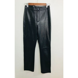 Vintage Michael Hoban North‎ Beach Black Leather Pants Womens Size 4 Lamb Soft